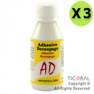 ACC.AD 080 ADHESIVO DECOUPAGE 100ML X 3 UNIDADES